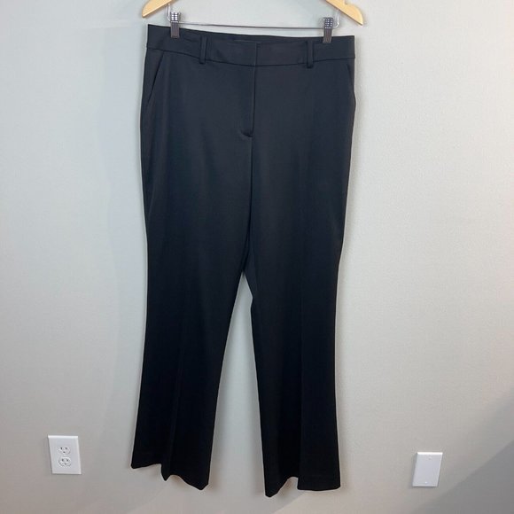 St. John Dress Pants 10 Womens Black Wool Stretch Straight Leg Professional - Picture 8 of 8